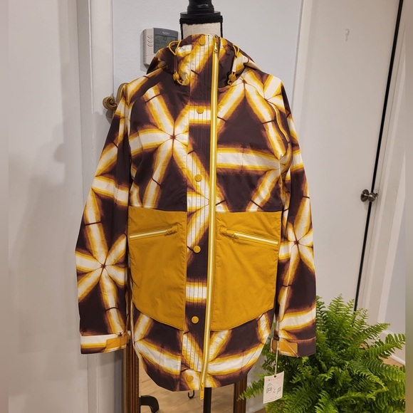 FP Movement NWT Sz M Singin In The Rain Packable Jacket In Golden Shibori Combo - Picture 6 of 10